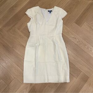**J.Crew White Wool Blend Dress - Size 6P, Very Good Used Condition**